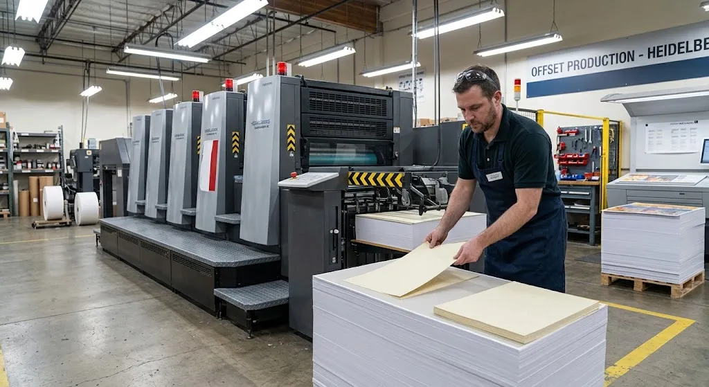 Commercial print stock and production review